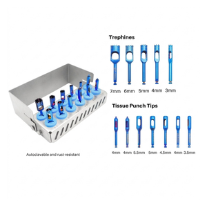 Kit de Implantes Dentales de Alta Precisión con 5 Trepanos y 7 Punzones para Tejidos, Juego de Brocas Quirúrgicas para Extracción de Hueso para Clínica CE - Product Image 3