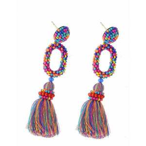 Pendientes Colgantes Bohemios Coloridos con Cuentas Hechos a Mano, Cuentas de Semillas, Color y Tamaño Personalizables para Mujeres y Niñas - Product Image 3