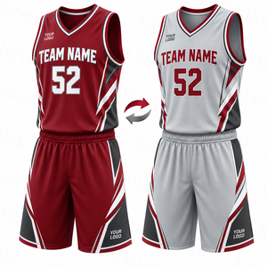 Uniforme de basket-ball réversible sublimé, design réversible deux en un, uniforme de basket-ball personnalisé pour équipes, académies de basket-ball - Product Image 1