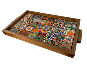 Plateau de service en bois en gros Plateau de service imprimé en émail de la meilleure qualité Taille personnalisée de Falak World Export - Product Image 3