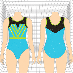 Justaucorps de gymnastique pour filles avec strass, tenue de danse scintillante pour compétition, justaucorps athlétique sans manches avec embellissements en cristal pour A - Product Image 4