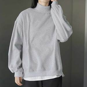 Sweat-shirt à col roulé surdimensionné pour femme, doublé en polaire, respirant, décontracté, streetwear, avec poches - Product Image 4