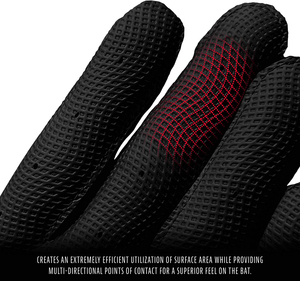 Genuine LeaBaseball Batting Gloves Cabretta Palm Synthetic Back <b>Padded</b> Ambidextrous Durable Professional Baseball Hook Loop - Product Image 3