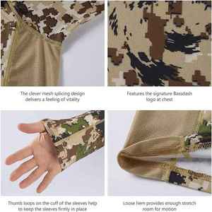 เสื้อเชิ้ตตกปลาแขนยาวลายพรางสัตว์สำหรับผู้ชาย กันน้ำ พิมพ์ลายแบบซับลิเมชั่น ระบายความชื้น ผลิตจากโพลีเอสเตอร์ เหมาะสำหรับใส่ล่าสัตว์ในฤดูร้อน - Product Image 5