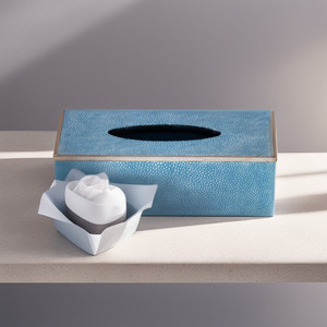 Adorable Caja de Pañuelos Portátil Rectangular de Imitación de Piel de Boa, Venta Directa de Fábrica, Artículos Únicos para el Hogar DAPHOCO - Product Image 3