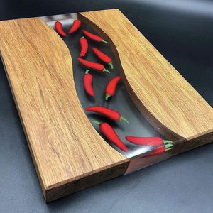 Planche de service en résine naturelle, style européen, pour cadeau de mariage, plateau à fromage, plateau de service, planche à découper - Product Image 1