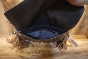 Sac à bandoulière pour femme en cuir de vachette style bohème vintage, fait main, avec fermeture éclair, sculpté à la main, style féminin, vente chaude - Product Image 6