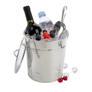 Cubo de Hielo Redondo de Aluminio Galvanizado Hecho a Medida, Enfriador de Bebidas para Cerveza y Champán - Product Image 4