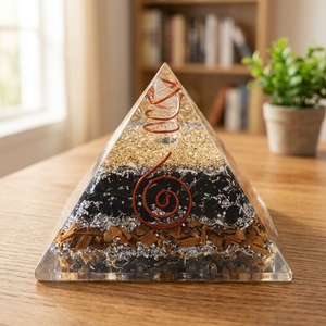 Pirámide de Orgón de Turmalina Negra con Capas de Aluminio, Tallado de Sombra Ecológico, Figura de Cristal Pulido, Modelo Estilo Feng Shui - Product Image 2