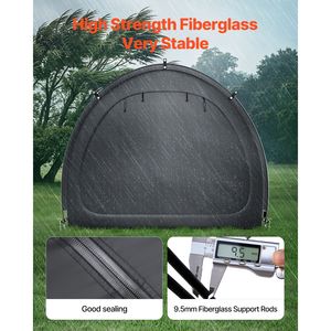 Tenda per Biciclette Spaziosa 4 Stagioni per 4-5 Bici con Finestra Ventilata e Design Impermeabile - Product Image 4