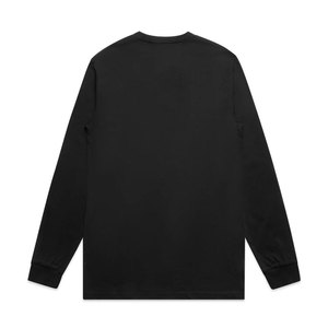 T-shirt à manches longues en jersey de coton uni pour homme, col rond, coupe classique, confortable pour tous les jours, couleur kaki délavée de qualité supérieure - Product Image 4