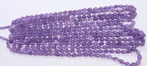 Perles en améthyste naturelle africaine facettées en forme de goutte 5x7-7x9 MM, perles en améthyste en forme de larme, 16 pouces, gouttes d'améthyste - Product Image 2