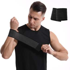 Lot de 2 bandes de maintien pour poignets en néoprène pour la musculation, sangles de soutien réglables, entraînement en salle de sport, fitness, unisexe - Product Image 1