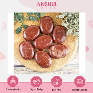 Pierre de palmier ovale polie et lisse en jaspe rouge naturel de 2,5 po, 1 kg – Cristaux de guérison très demandés favorisant l'équilibre et la connexion à la Terre – Anshul Impex - Product Image 6