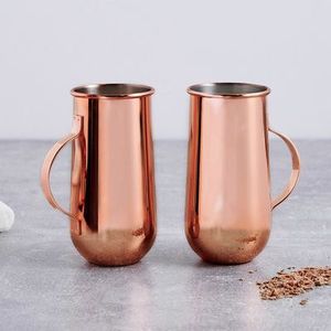 Copper Mugs With Handle Classic Design Eco-Friendly Home Drinkware with <b>Health</b> Benefits - Product Image 2
