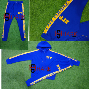 Ensembles de survêtements zippés pour sororités en gros, OEM 1922, survêtements à bandes pour filles, avec patchs brodés Sigma Gamma Rho, OEM - Product Image 2