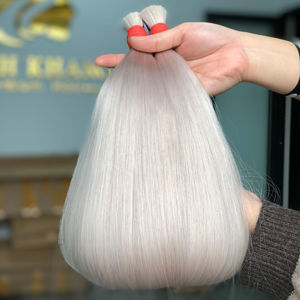 Extensiones de Cabello Remy Hechas en Vietnam, Doble Trama, Virgen, Sedoso, Liso, Ondulado, Rubio, Alta Calidad, 100% de un Solo Donante, Decoloración - Product Image 1