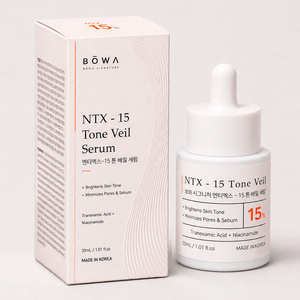 เซรั่ม BOWA Signature NTX-15 Tone Veil ผลิตในเกาหลี ไนอะซินาไมด์ 10% ทรานเน็กซามิก แอซิด 5% ช่วยปรับผิวกระจ่างใส ลดเลือนจุดด่างดำ เซรั่มบำรุงผิวสวยแบบเกาหลี - Product Image 1