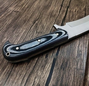 Cuchillo de Caza LEGACY BLADES Hecho a Mano de Acero al Carbono con Mango de Madera, Logotipo Personalizado OEM, Calidad Premium para Camping, Punta Clip de 7.5-10.5 pulgadas - Product Image 2