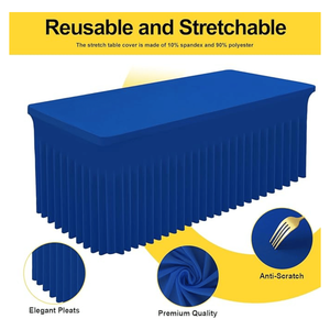 Smiry Copritavolo Rettangolare Impermeabile Lavabile 6FT, Fodera Elasticizzata in Spandex per Tavoli - Product Image 2