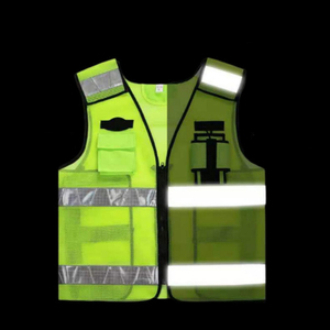 Gilet de sécurité haute visibilité en maille réfléchissante, respirant, en polyester, classe 3, à manches courtes, multi-poches, livraison gratuite depuis les États-Unis - Product Image 6