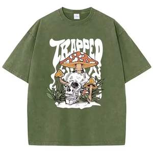 Drop Shoulder Sublimation Custom Print 100% Cotton Men's Short Sleeves T <b>Shirts</b> Casual Cotton O-Neck Summer T <b>Shirt</b> Cheap Price - Product Image 2