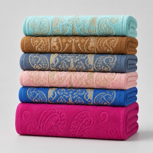 Serviette en tissu éponge de qualité supérieure offrant une surface texturée douce, une absorption rapide et une utilisation confortable pour le bain, le spa et les voyages - Product Image 2