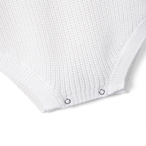 Combinaison pour bébé garçon en tricot écologique, 100% coton, couleur unie, boutons YKK, combinaison d'hiver pour nourrisson, personnalisation OEM ODM disponible - Product Image 5