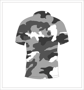 Mens Grey <b>White</b> Black Camouflage <b>Polo</b> Shirt Short Sleeve Casual Tactical Style <b>Golf</b> T Shirt - Product Image 2