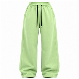 Relaxed Women Wide Leg Trousers Oversized Sweatpants Soft <b>Fleece</b> <b>Jogger</b> Pants Drawstring Elastic Waist Cotton Blend Lounge Wear - Product Image 1