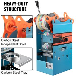 Manual Blue Boba <b>Tea</b> Sealing <b>Machine</b> 300-500 Cup/h Capacity 90/95mm Cup Diameter - Product Image 2