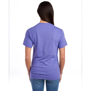 ผู้ผลิตเสื้อผ้าเปล่าคุณภาพพรีเมียมสีม่วง รับทำโลโก้แบรนด์ส่วนตัว เสื้อยืดแบบยูนิเซ็กซ์ - Product Image 2