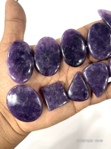 Lepidolite bleue naturelle, cabochon, pierres précieuses en vrac, formes variées, 20-30 mm, vente en gros, livraison rapide - Product Image 6