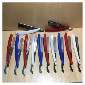 Best Price Custom Logo Eco-Friendly Straight Razors Classic <b>Plastic</b> Handle Manual Safety Shaver for Salons Throat-friendly - Product Image 2