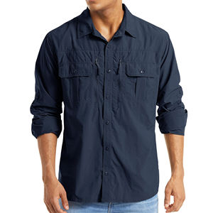 เสื้อเดินป่าสำหรับผู้ชาย ดีไซน์ดีที่สุด บริการ OEM น้ำหนักเบา ระบายอากาศได้ดี แห้งเร็ว สวมใส่ง่าย - Product Image 1