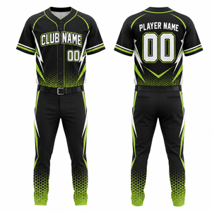Conjunto de Uniforme de Béisbol para Hombre, Jersey de Manga Corta y Pantalones, Impresión Sublimada, Absorbe la Humedad, Corte Regular, para Todas las Temporadas - Product Image 1