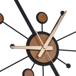 Reloj de Pared Decorativo Moderno Atómico de Media Luna, Reloj de Pared Abstracto con Órbita Planetaria, Reloj de Pared Atómico Minimalista Moderno de Media Círculo - Product Image 3
