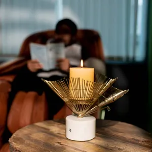 Artistic Metal <b>Candle</b> Holder for Creative Interior Projects and Stylish Home Decor Modern <b>Candle</b> Holder <b>Set</b> for Living Room - Product Image 3