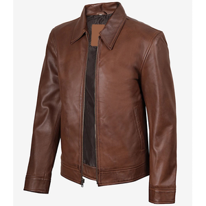 2026 OEM Most Demanding Customized <b>Brown</b> Cowhide <b>Leather</b> <b>Jacket</b> For Men's 100%High Quality Low MOQ Winter Fashion Heated <b>Jacket</b> - Product Image 3