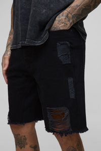 Servicio OEM, Pantalones Cortos de Mezclilla, Corte Holgado, Algodón, Marca Privada, Venta Directa de Fábrica, Exportación, Fabricante, Distribución Mundial - Product Image 1