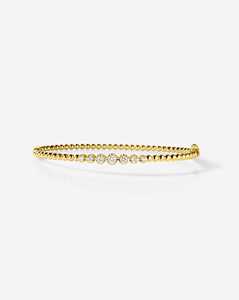 Minimalist Diamond Hinged Bangle <b>Bracelets</b> 14k <b>Solid</b> Gold Round Lab Grown Classic Push Clasp Safety Latch Elegant Luxury Bangle - Product Image 1