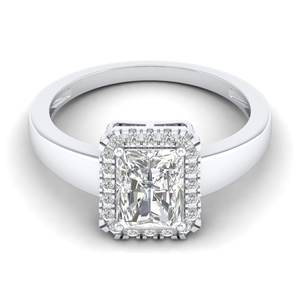 REYES New Arrival 925 Sterling Silver 14K White Gold Plated Radiant Cut 2.14Ct <b>Moissanite</b> Solitaire Ring Fine <b>Jewelry</b> For Women - Product Image 1