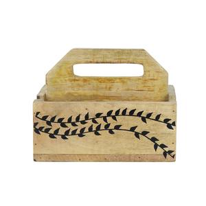 Soporte de Madera Roja para Cucharas, Organizador de Cubiertos de Madera, Precio de Fábrica, de la India - Product Image 3