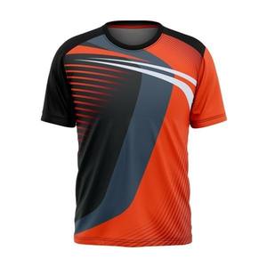 เสื้อกีฬาพิมพ์ลายแบบซับลิเมชั่นสำหรับทุกเพศ ปี 2026 ผ้าโพลีเอสเตอร์ 100% แขนสั้น คอกลม แห้งเร็ว สำหรับใส่เป็นทีม - Product Image 2