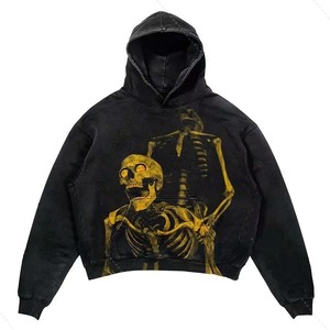 Sweat-shirt à capuche personnalisé avec logo FNJIA, design en coton Dragon et Phénix, broderie, style streetwear oversize, sweat-shirts pour hommes - Product Image 1