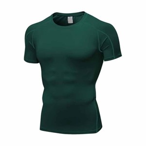 OEM custom <b>compression</b> <b>shirts</b> <b>men</b> performance fit polyester quick dry breathable fabric <b>for</b> gym running and active training - Product Image 5