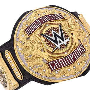 Cinturón de Campeonato Mundial de Parejas de la WWE con Detalles y Adornos Dorados, Cinturones de Lucha Icónicos para Fanáticos - Product Image 5