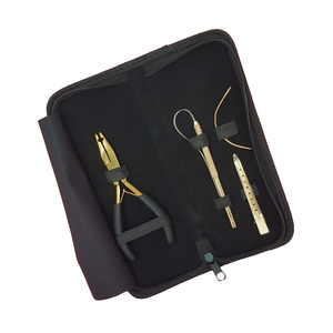 CLASTY INSTRUMENTS Kit d'application professionnel 4 pièces pour extensions de cheveux en métal de précision avec pince et aiguille courbée pour usage commercial - Product Image 2