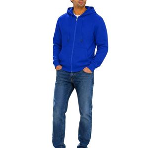 Sweat à capuche zippé personnalisé en molleton de coton pour homme, fermeture éclair intégrale, pour commandes en gros de vêtements décontractés - Product Image 6