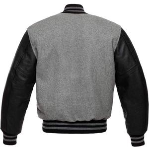 <b>Purple</b> White Coated Varsity Jacket Unisex Wool Polyester Preppy Style Crew Neck Regular Sleeve Spring Camouflage Zipper Front - Product Image 6